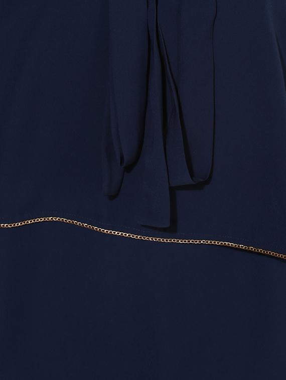 Navy blue off shoulder dress - 14422063 - Zoom Image - 5