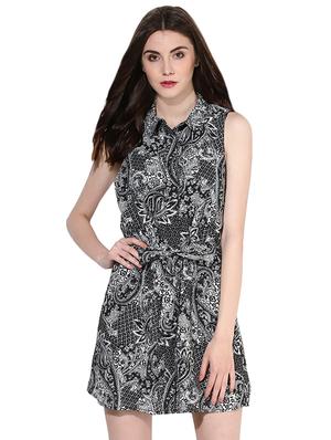 black printed shirt dress - 14422068 - Standard Image - 2