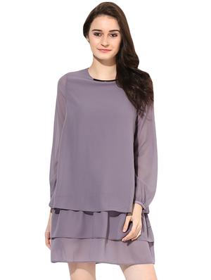 purple ruffle dress - 14422077 - Standard Image - 2