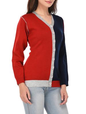 multicolored woollen cardigan - 14422121 - Standard Image - 2