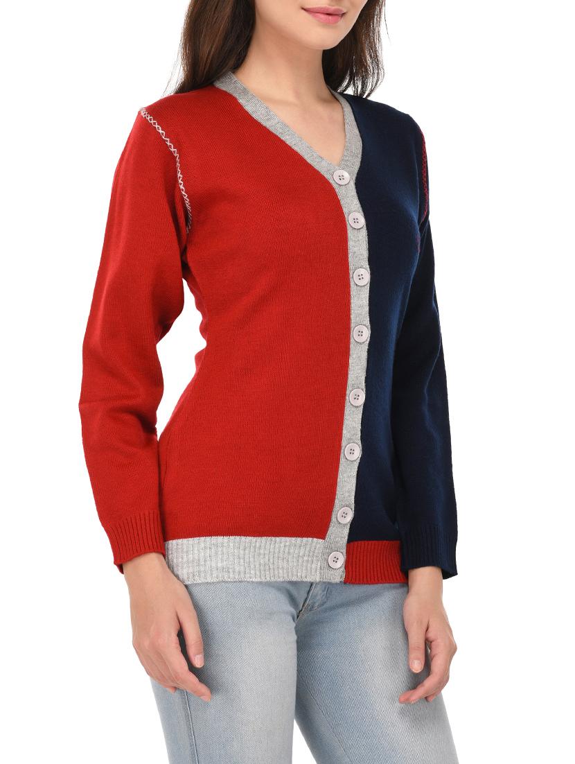 multicolored woollen cardigan - 14422121 - Zoom Image - 2