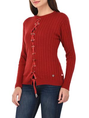 red woollen pullover - 14422126 - Standard Image - 2