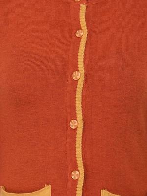 orange woollen cardigan - 14422128 - Standard Image - 5