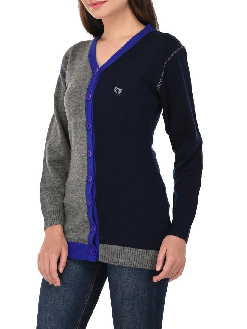 Multi colored woolen cardigan - 14422146 - Zoom Image - 2