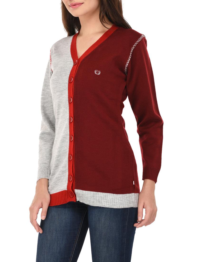 multicolored woollen cardigan - 14422147 - Zoom Image - 2