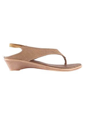 beige pu back strap sandals - 14422431 - Standard Image - 2