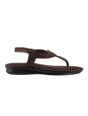 brown pu back strap sandals - 14422483 - Standard Image - 2