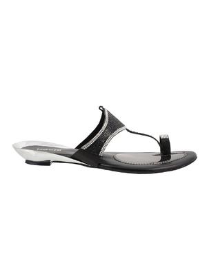 black sheet one toe sandals - 14422768 - Standard Image - 2