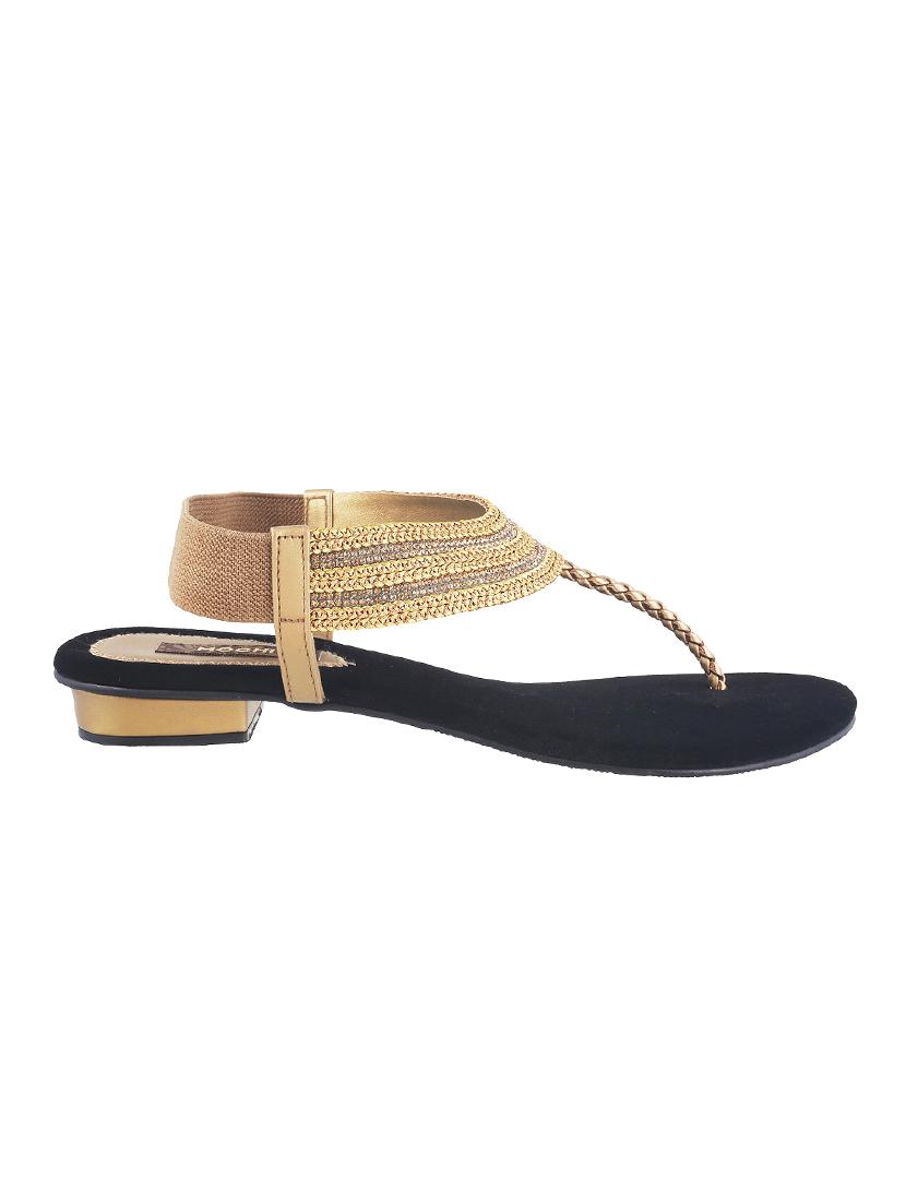 gold back strap sandal - 14422812 - Zoom Image - 2