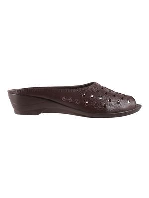 brown pu slip on wedges - 14422822 - Standard Image - 2