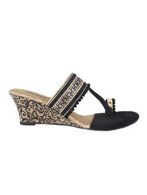 black one toe wedge - 14422870 - Standard Image - 2
