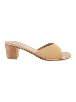beige pu slip on sandals - 14422894 - Standard Image - 2