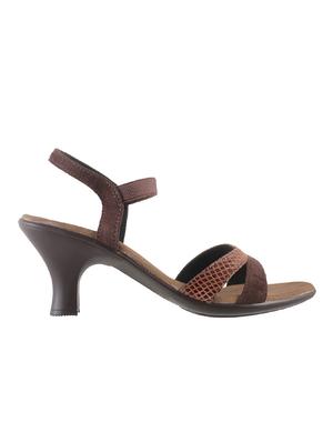 brown pu back strap sandals - 14423015 - Standard Image - 2