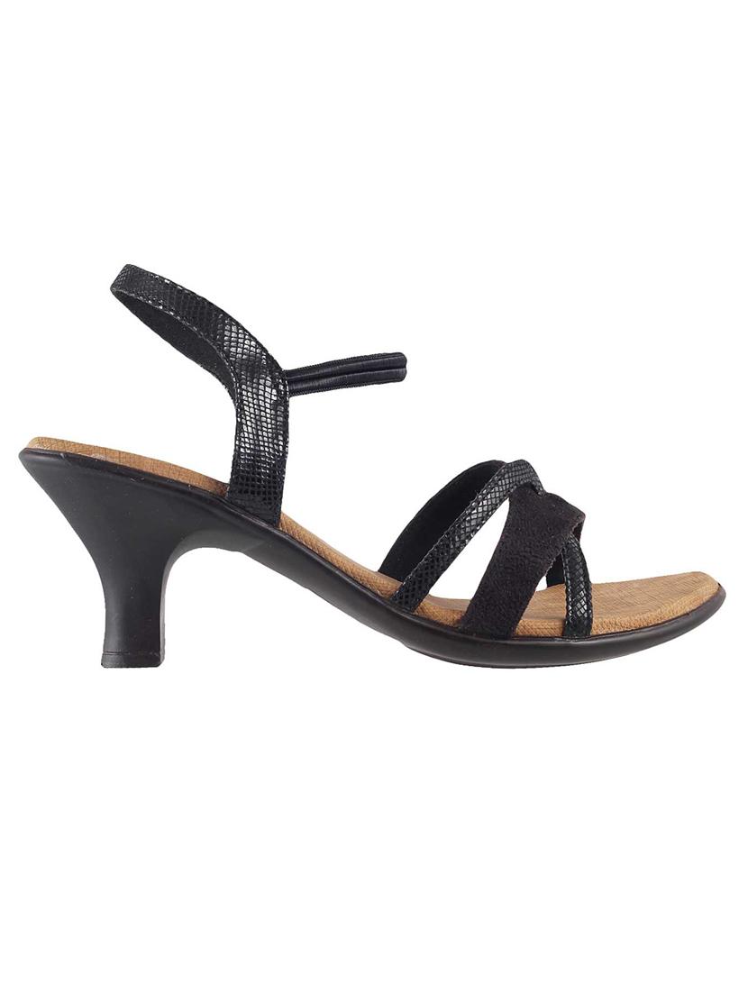 black pu back strap sandals - 14423020 - Zoom Image - 2