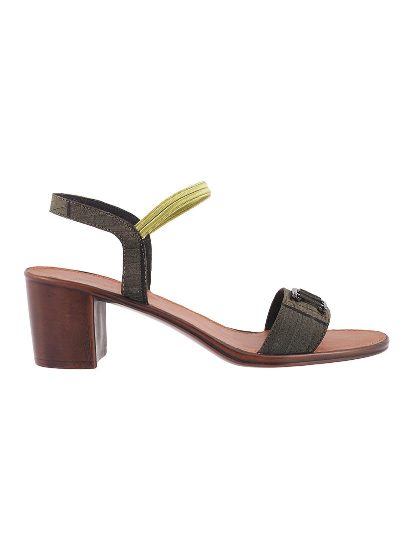 green pu back strap sandals - 14423071 - Zoom Image - 2