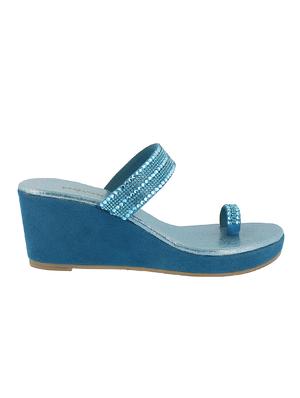 blue one toe wedge - 14423104 - Standard Image - 2