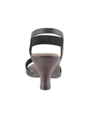 black pu back strap sandals - 14423122 - Standard Image - 2