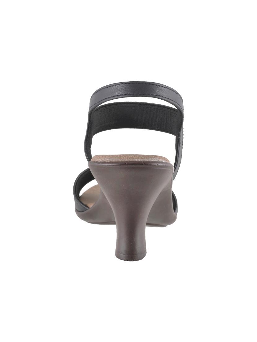 black pu back strap sandals - 14423122 - Zoom Image - 2