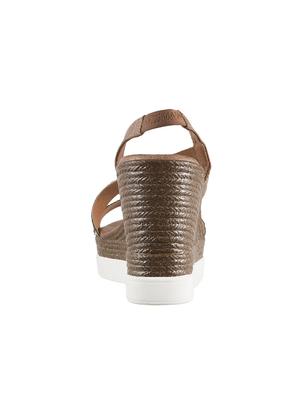 gold pu back strap wedges - 14423154 - Standard Image - 2