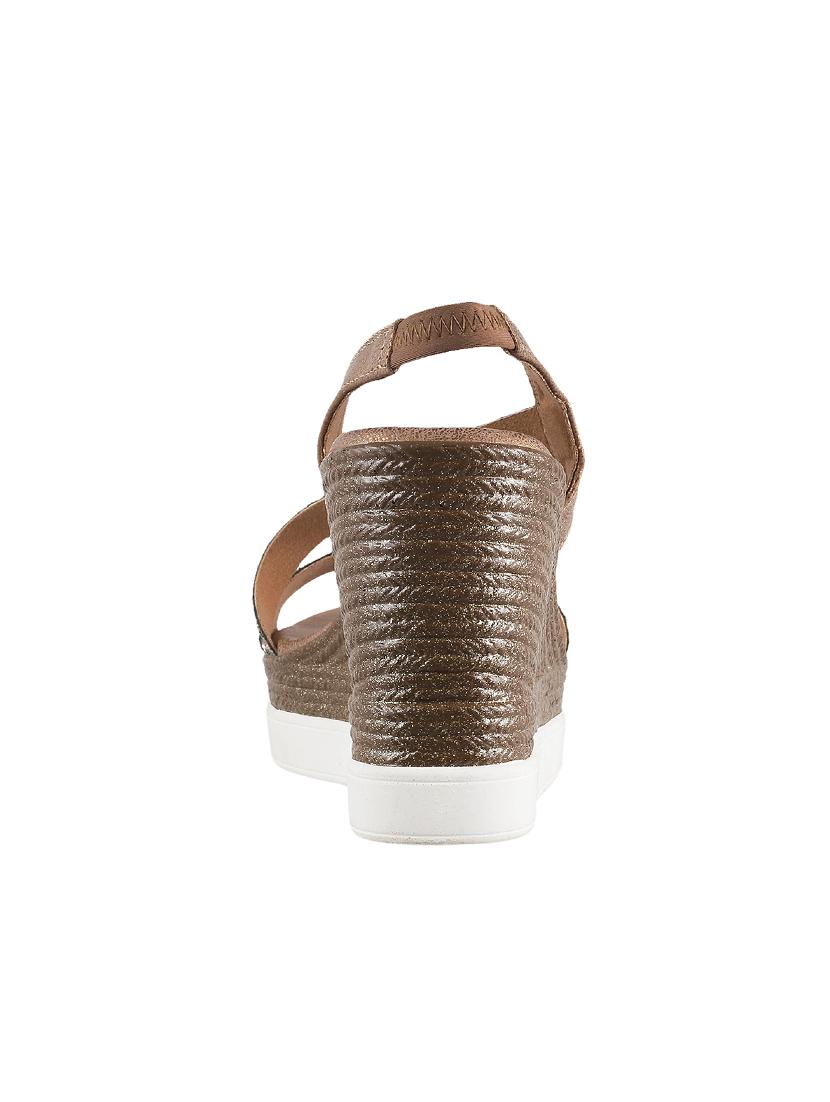 gold pu back strap wedges - 14423154 - Zoom Image - 2