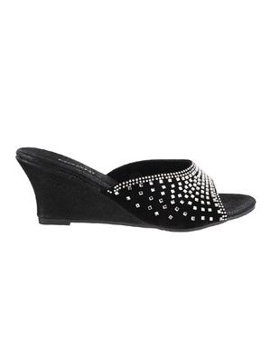 black sheet slip on wedges - 14423180 - Standard Image - 2