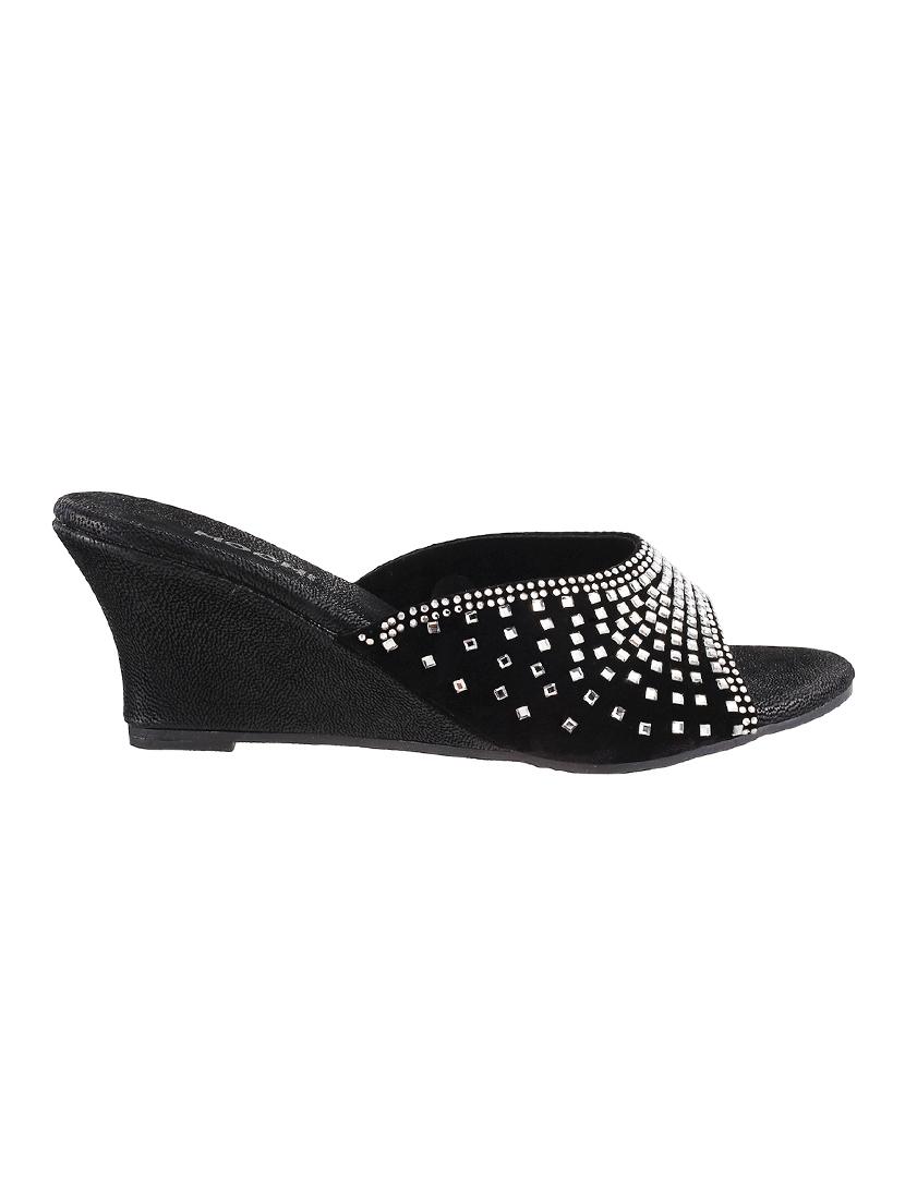 black sheet slip on wedges - 14423180 - Zoom Image - 2