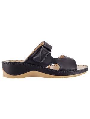 navy leather slippers - 14423264 - Standard Image - 2