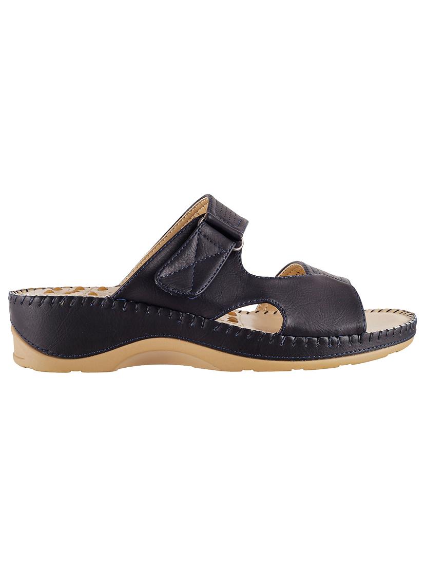 navy leather slippers - 14423264 - Zoom Image - 2