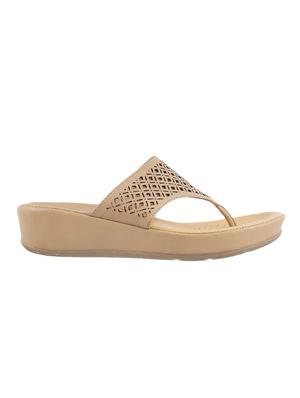 beige open thogn wedge - 14423276 - Standard Image - 2