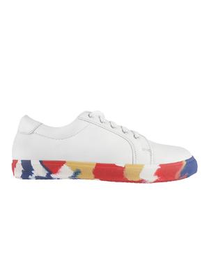 white tpr laceup sneakers - 14423296 - Standard Image - 2
