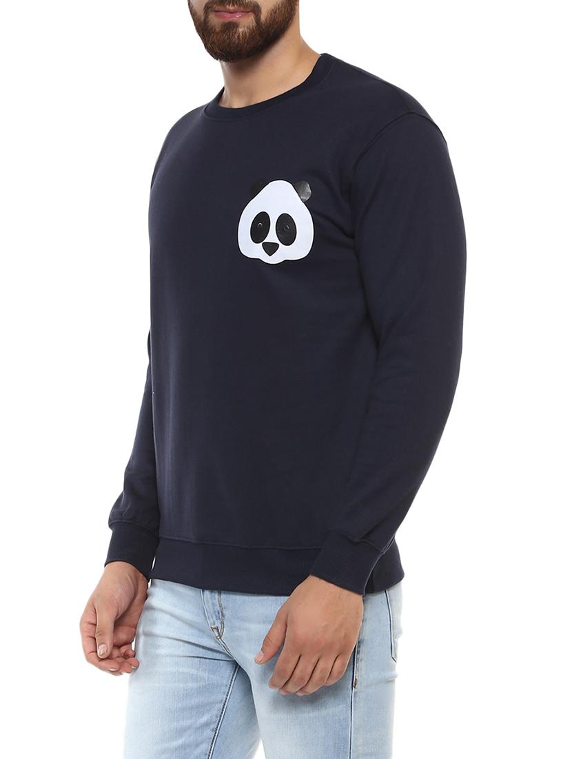 navy blue fleece sweatshirt - 14423592 - Zoom Image - 2
