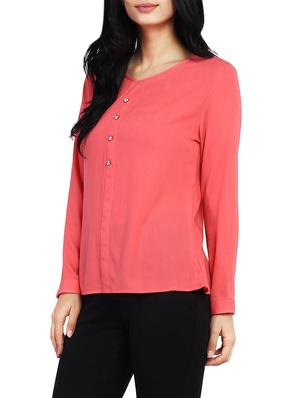 pink rayon top - 14423802 - Standard Image - 2