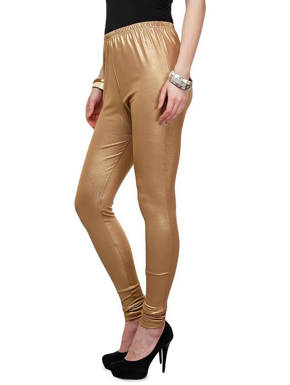 gold viscose leggings - 14424584 - Zoom Image - 2