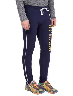 navy blue cotton track pant - 14424802 - Standard Image - 2