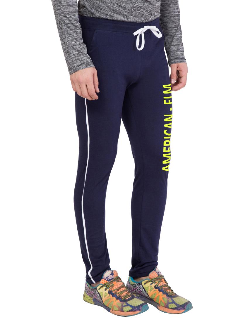 navy blue cotton track pant - 14424805 - Zoom Image - 2