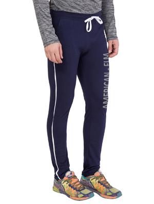 navy blue cotton track pant - 14424806 - Standard Image - 2