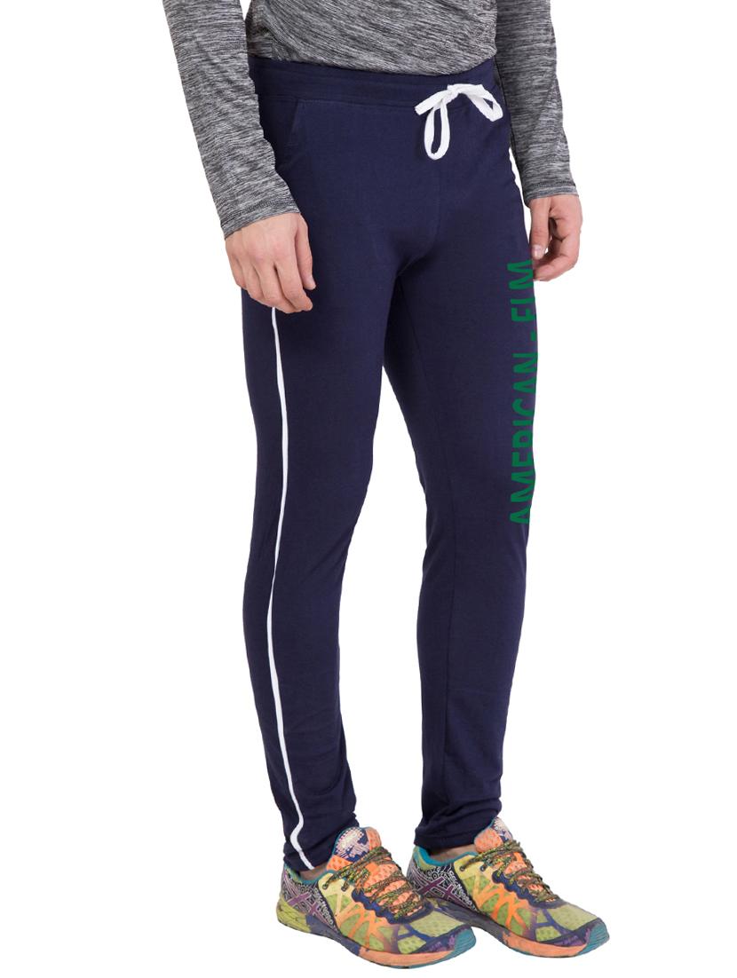navy blue cotton track pant - 14424807 - Zoom Image - 2
