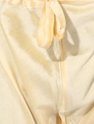 orange silk blend long kurta - 14424884 - Standard Image - 5