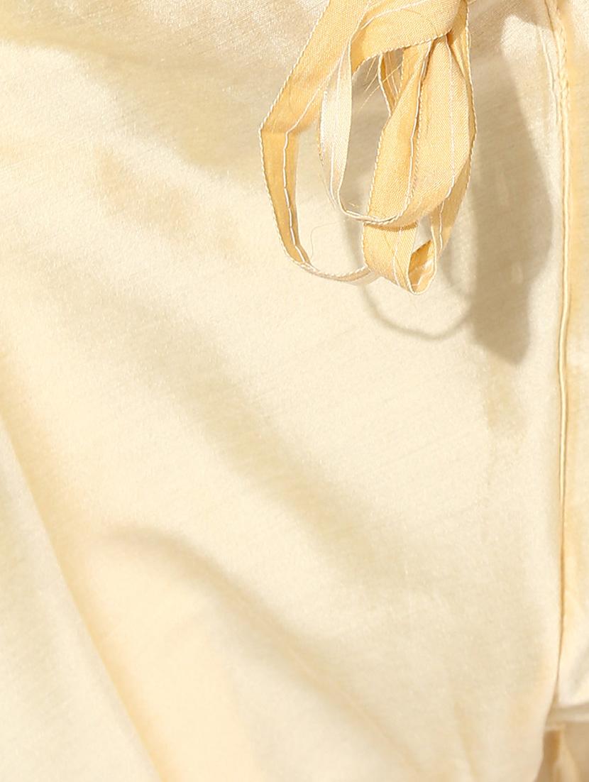 beige dupion long kurta - 14424886 - Zoom Image - 5