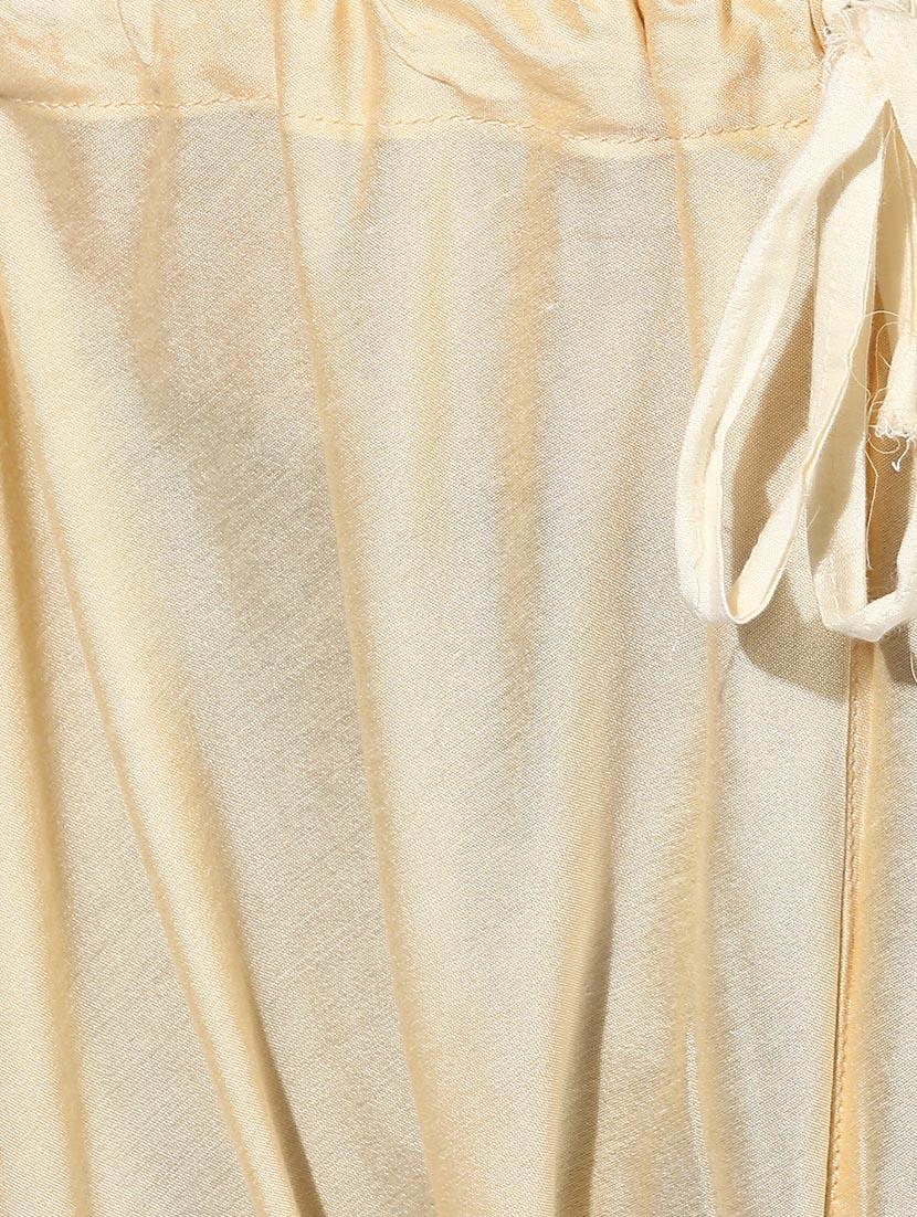 beige silk blend long kurta - 14424906 - Zoom Image - 5