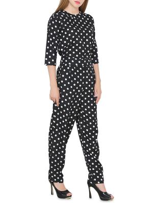 polka dotted full leg jumpsuit - 14425116 - Standard Image - 2