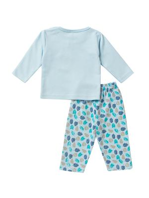 blue cotton nightwear set - 14425989 - Standard Image - 2