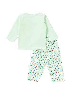 green cotton nightwear set - 14426001 - Standard Image - 2