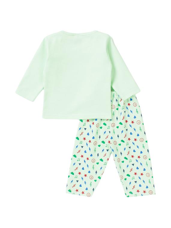 green cotton nightwear set - 14426001 - Zoom Image - 2