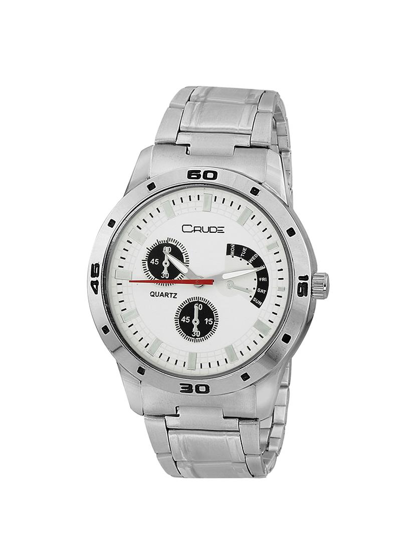 Crude combo of 2 Stainless Steel men's watch-rg742 with white & Blue Dial - 14427055 - Zoom Image - 2