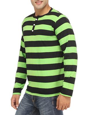 green cotton striped t-shirt - 14427660 - Standard Image - 2