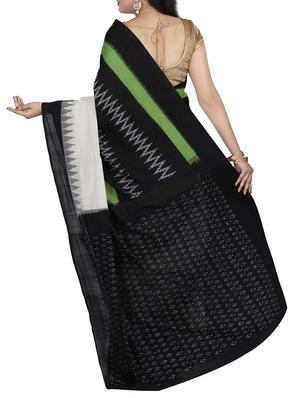 black colored pochampalli saree with blouse - 14428982 - Standard Image - 2