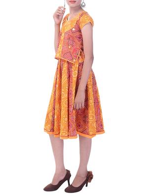 yellow and red cotton skirt set - 14429041 - Standard Image - 2