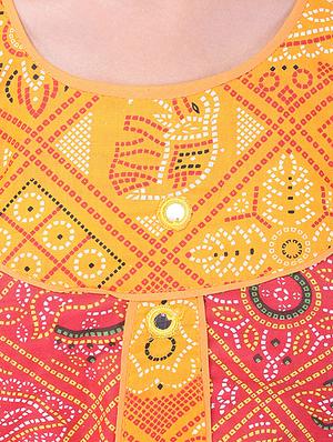 yellow and red cotton skirt set - 14429041 - Standard Image - 5