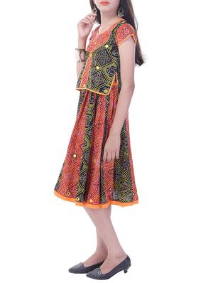 red and black cotton skirt set - 14429044 - Standard Image - 2